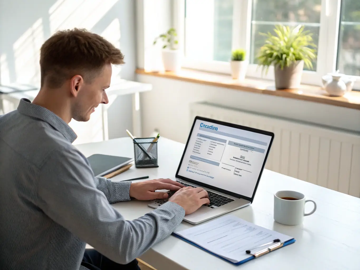 An image of a Canadian professional using project management software to streamline tasks and improve team collaboration.