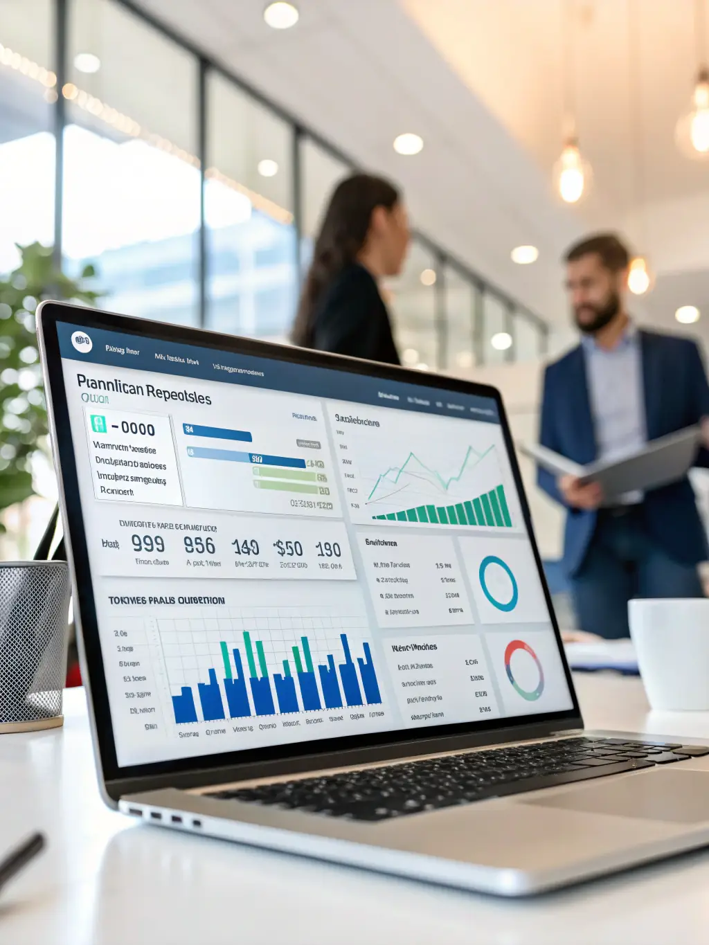 An image of a CRM dashboard displaying customer data, sales pipelines, and communication logs, designed to improve customer relationships for Canadian businesses.